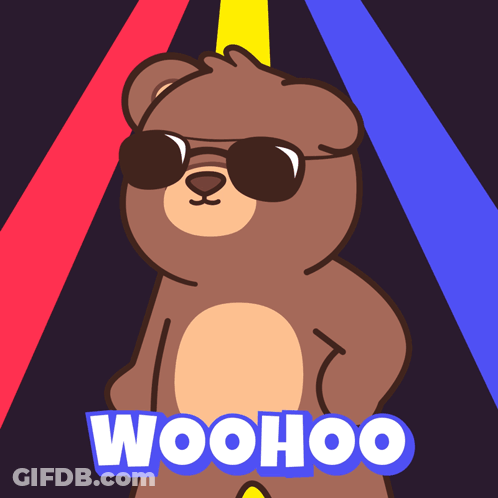 Teddy Bear Wearing Sunglasses Woo Hoo GIF