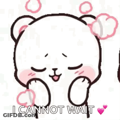Teddy Bear With Bow Holding Paws GIF