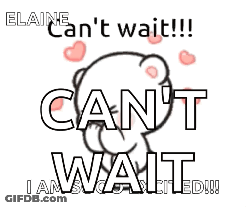 Teddy Bear With Elaine Cant Wait GIF