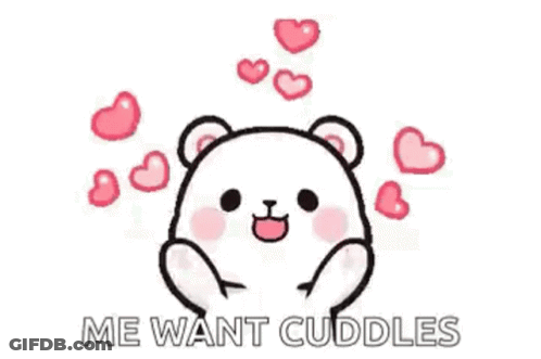 Teddy Bear With Hearts And Cuddles GIF
