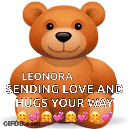Teddy Bear With Hearts And Sending Love GIF