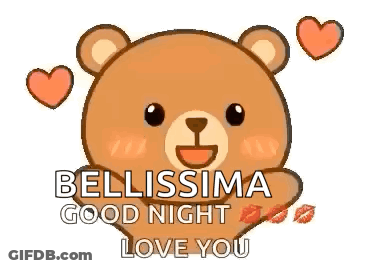 Teddy Bear With Hearts Bellissima Good Night Love You GIF