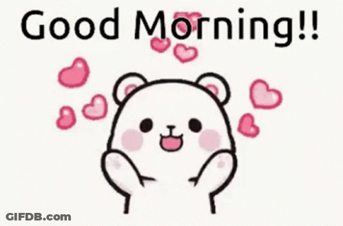 Teddy Bear With Hearts Eyes Good Morning GIF
