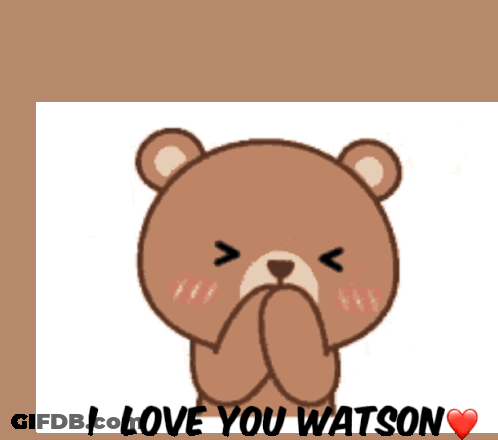 Teddy Bear With Hearts Saying I Love You Watson GIF