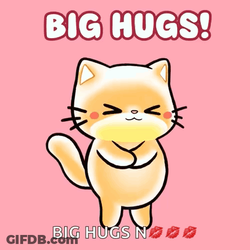 Teddy Bear With Hearts Sending Love And Hugs GIF