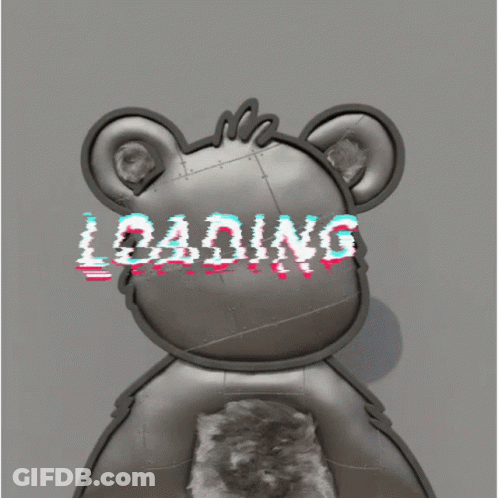 Teddy Bear With Loading GIF