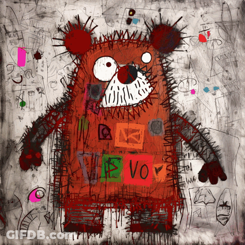 Teddy Bear With Love On Chest GIF