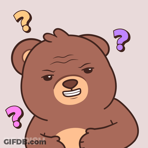 Teddy Bear With Question Mark GIF
