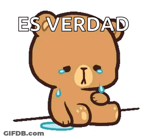 Teddy Bear With Tears Saying Es Verdad GIF