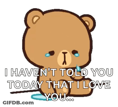Teddy Bear With Tears Saying Haven't Told You GIF