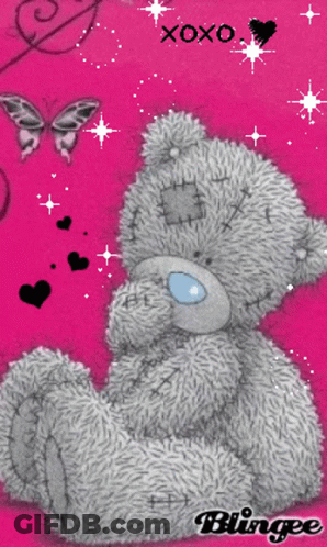Teddy Bear XOXO Blingee GIF