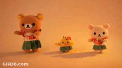 Teddy Bears And Chicken Dancing GIF