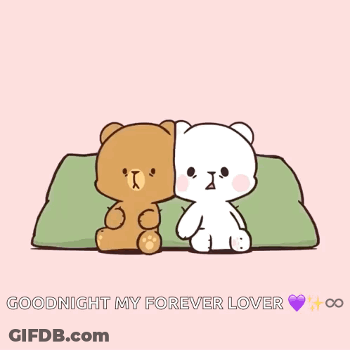 Teddy Bears Holding Hands Goodnight GIF