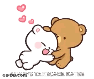 Teddy Bears Hugging Always Take Care Katee GIF