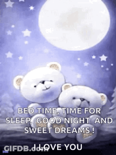 Teddy Bears Hugging Bedtime Good Night GIF