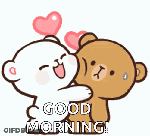 Teddy Bears Hugging Good Morning GIF