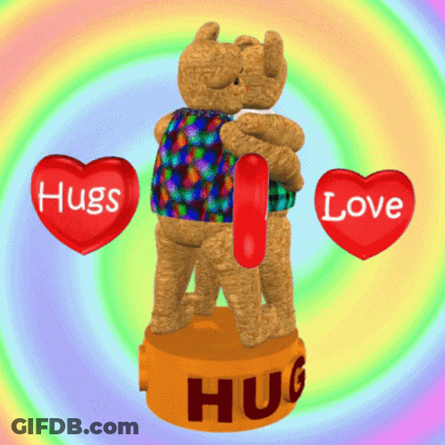 Teddy Bears Hugging Hugs And Love GIF