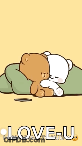 Teddy Bears Hugging I Love U GIF