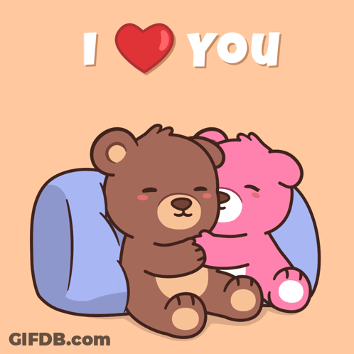 Teddy Bears Hugging I Love You GIF