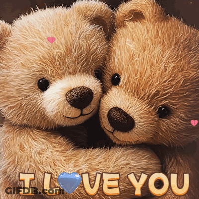 Teddy Bears Hugging I Love You GIF