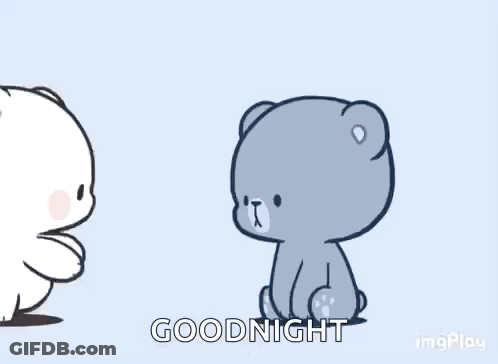 Teddy Bears Hugging Saying Goodnight GIF