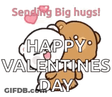 Teddy Bears Hugging Sending Big Hugs GIF
