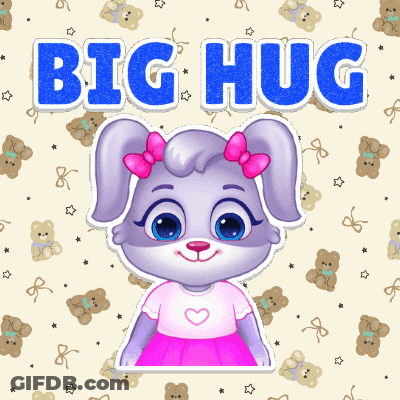 Teddy Bears Hugging Sending Big Hugs GIF