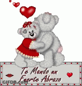 Teddy Bears Hugging Te Mando Un Fuerte Abrazo GIF