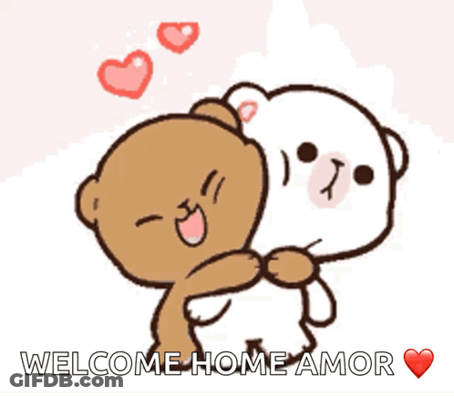 Teddy Bears Hugging Welcome Home Amor GIF