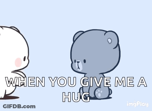 Teddy Bears Hugging When You Give Me A Hug GIF