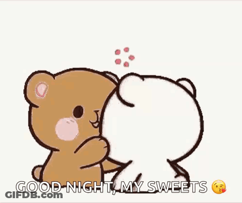 Teddy Bears Hugging With Hearts GIF