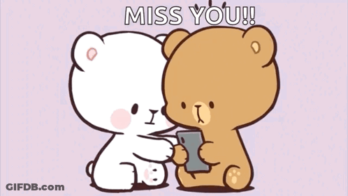 Teddy Bears Hugging With Miss You GIF