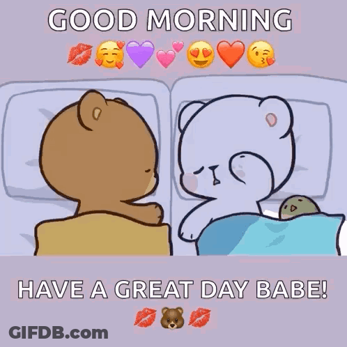 Teddy Bears In Bed Good Morning GIF