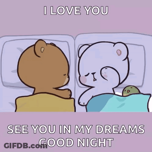 Teddy Bears In Bed Saying Good Night GIF