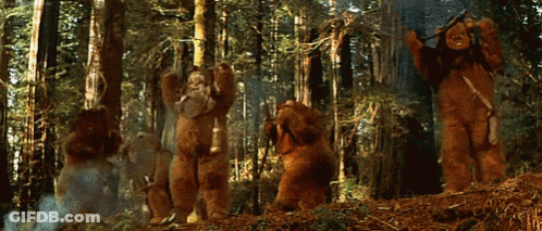 Teddy Bears In Forest GIF