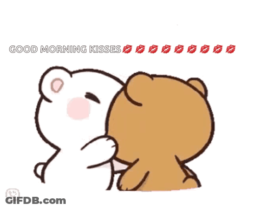 Teddy Bears Kissing Good Morning GIF