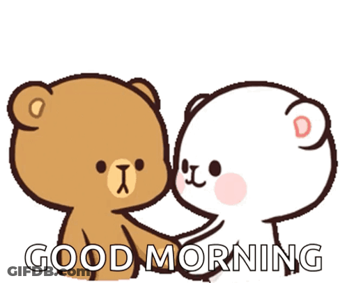 Teddy Bears Kissing Good Morning GIF