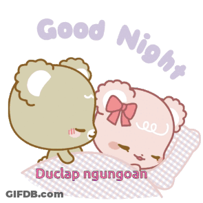 Teddy Bears Kissing Good Night GIF
