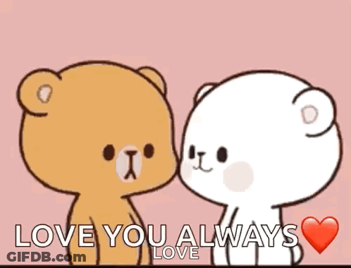 Teddy Bears Kissing Love You Always Love GIF