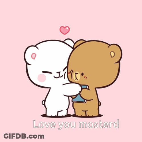 Teddy Bears Kissing Love You Most GIF