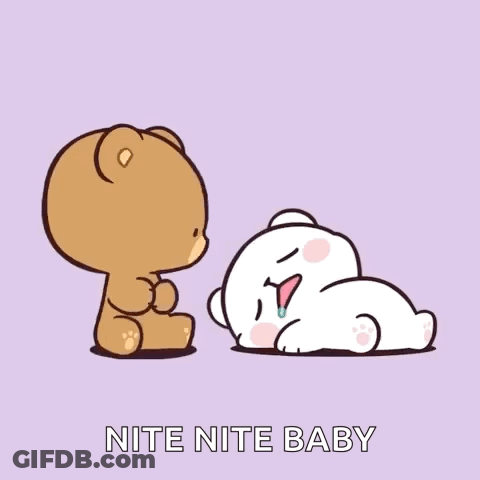 Teddy Bears Kissing Nite Nite Baby GIF