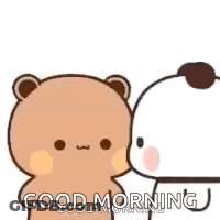 Teddy Bears Kissing With Flying Hearts GIF