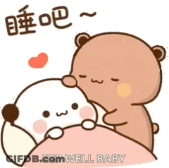 Teddy Bears Laying On Top Of Each Other On Bed GIF