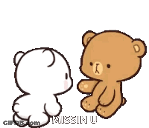 Teddy Bears Saying Missin U GIF