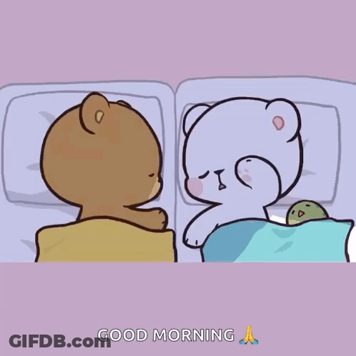 Teddy Bears Sleeping With Good Morning GIF