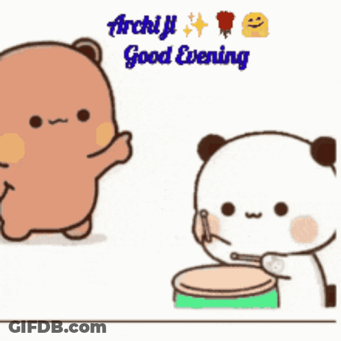 Teddy Bears With Good Evening GIF