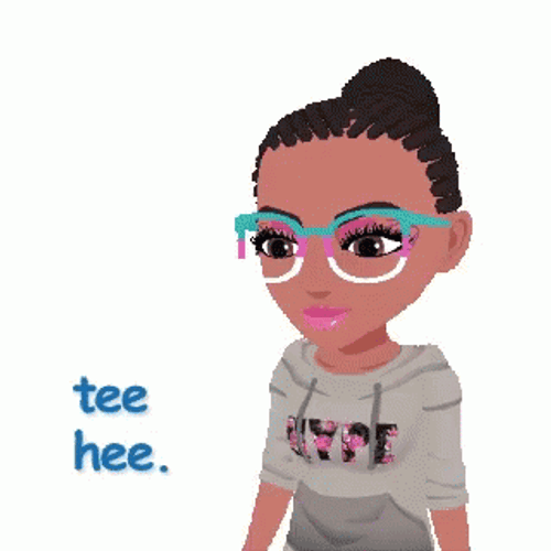 Tee Hee Cartoon Lady Cackling GIF