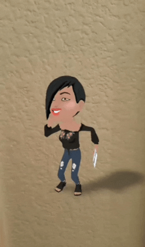 Tee Hee Cartoon Lady Placard Digital Animation GIF