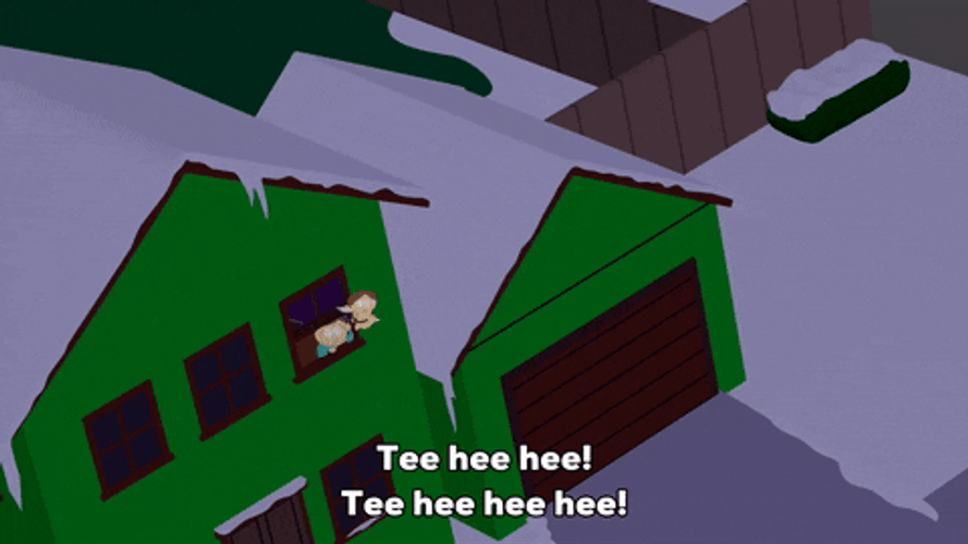 Tee Hee Cupid Cartman Flying Away GIF