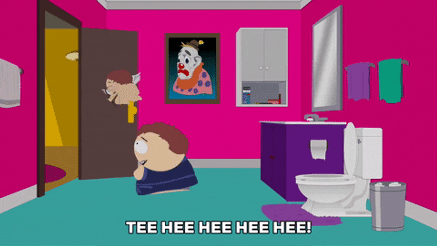 Tee Hee Eric Cartman Chasing Cupid GIF